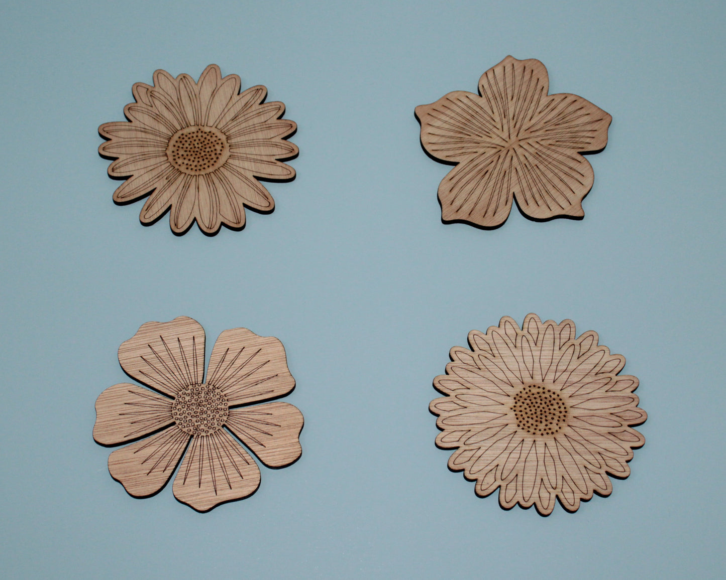 Houten onderzetters - set van 4