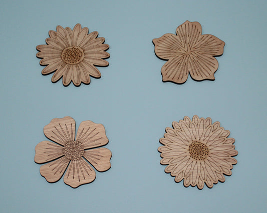 Houten onderzetters - set van 4