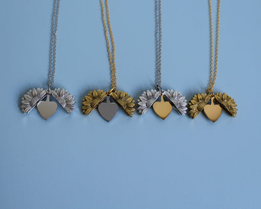 Ketting bloem met verborgen hart