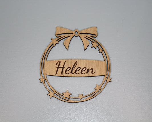 Kersthangers met naam of tekst