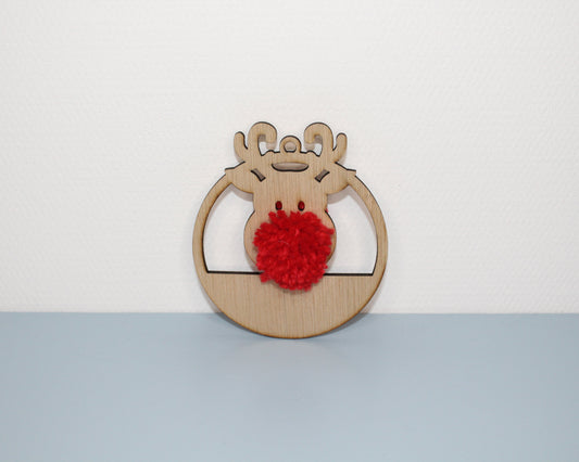 Rudolf kersthanger met naam of tekst